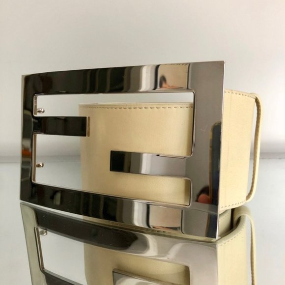 Fendi Zucca Logo FF Leather Oversized Waist Belt main image 11